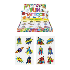 Super hero ideiglenes tetoválások 12db/cs csillámtetoválás