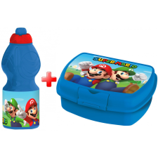 Super Mario Luigi kulacs és szendvicsdoboz szett uzsonnás doboz