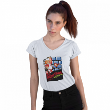  Super Mario Nintendo - Női V-Nyakú Póló női póló
