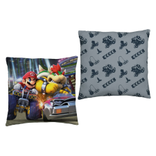 Super Mario párna, díszpárna 40x40 cm szürke lakástextília