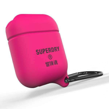 Superdry AirPods 1/2 tok vízálló rózsaszínű fülhallgató, fejhallgató tok