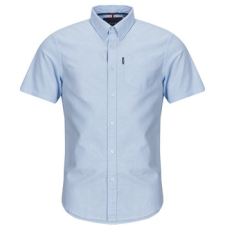 Superdry Rövid ujjú ingek CHEMISE OXFORD Kék EU XL férfi ing