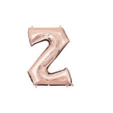 SuperShape - rosegold Z betű fólia lufi party kellék