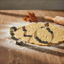  Sütikiszúró szett - levél és tök - fém - 8 cm - 2 db / szett (59037) sütés és főzés