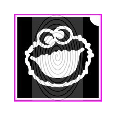 Sütiszörny fej, Cookie Monster (csss0376) csillámtetoválás