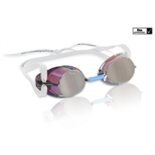  Svéd úszószemüveg Silver antifog tükrös metallic lencse, FINA jóváhagyott versenyszemüveg, Malmsten úszófelszerelés