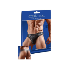 Svenjoyment Fényes férfi tanga áttetsző betéttel (fekete) boxer, férfi alsó