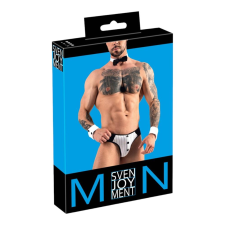 Svenjoyment - férfi pincér tanga jelmez szett (fekete-fehér) boxer, férfi alsó