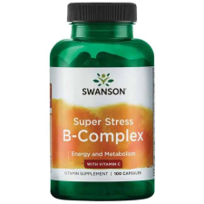 Swanson B-Complex, C-vitaminnal 100 kapszula Super Stress vitamin és táplálékkiegészítő