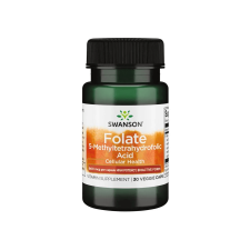 Swanson Folát (5-MTHF) 800 mcg / 30 db növényi kapszula vitamin és táplálékkiegészítő