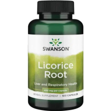 Swanson Licorice Root 450mg 100 kapszula (Édesgyökér) vitamin és táplálékkiegészítő