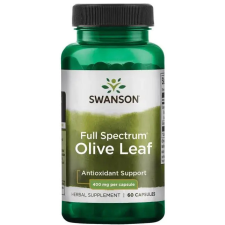 Swanson Olive Leaf (Oliva levél) 400mg 60 kapszula vitamin és táplálékkiegészítő
