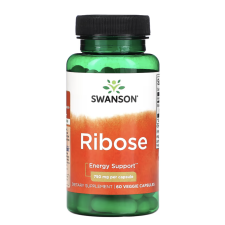 Swanson Ribose, Ribose, 750 mg, 60 Növényi kapszula  Étrend-kiegészítő vitamin és táplálékkiegészítő