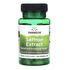 Swanson sáfrány kivonat, sáfrány kivonat, 60 növényi kapszula  Étrend-kiegészítő vitamin és táplálékkiegészítő