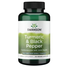 Swanson Turmeric & Black Pepper Kurkuma & Feketebors 90 db Veg kapszula vitamin és táplálékkiegészítő