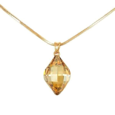 Swarovski Arannyal bevont exkluzív rombusz nyaklánc pezsgőszínű Swarovski kristállyal (0555.) nyaklánc