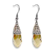Swarovski - Arany Kristályos Ezüst Fülbevaló fülbevaló