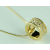 Swarovski Gyűrűs nyaklánc arany bevonattal, áttetsző ausztriai kristállyal ( 0617.)