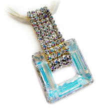  Swarovski Kristály Kocka Medál - Elegáns Nyaklánc nyaklánc