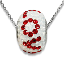  Swarovski kristályos ezüst nyaklánc- piros kristályos LOVE felírattal nyaklánc