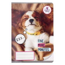 Sweet Pets kockás füzet - A5 - 27-32 - alvó kutyás füzet