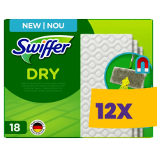 Swiffer Sweeper száraz padlótörlő kendő utántöltő 18db (Karton - 12 csomag) takarító és háztartási eszköz