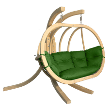 SwingPod Függőfotel állvánnyal, SwingPod XL prémium fóggőágy, zöld színű párnával kerti bútor