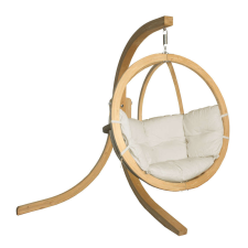 SwingPod Függőkosár állvánnyal, SwingPod, krémszínű párnával kerti bútor