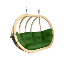 SwingPod XL kétszemélyes függőfotel, zöld színű párnával kerti bútor
