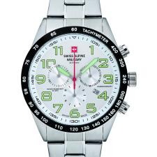 Swiss Alpine Military 7047.9132 Chronograph Mens Watch 43mm 10ATM, karóra
