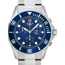Swiss Alpine Military 7053.9135 Chronograph Mens Watch 42mm 10ATM, karóra
