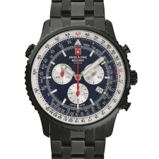 Swiss Alpine Military 7078.9175 Chronograph Mens Watch 45mm 10ATM, karóra