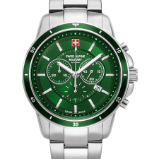 Swiss Alpine Military 7089.9134 Chronograph Mens Watch 44mm 10ATM, karóra