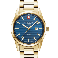 Swiss Alpine Military 7767.1115 Ladies Watch Argos gold blue 34mm 10ATM, karóra