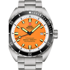 Swiss Military SMA34100.04 Diver Titanium Automatic Mens Watch 42mm 30ATM, férfi karóra