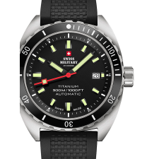 Swiss Military SMA34100.06 Diver Titanium Automatic Mens Watch 42mm 30ATM, férfi karóra