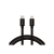 Swissten 71525201 Textile USB Type-C apa - Lightning apa Adat és töltő kábel - Fekete (1.2m) (SW-QU-LIGHUSBC-1.2M-B)