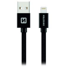 Swissten 71527600 USB-A apa - Lightning apa Adat- és töltőkábel 3m - Fekete (71527600) kábel és adapter