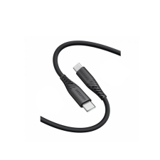 Swissten 71532010 Soft Silicone USB Type-C apa - USB Type-C apa Adat és töltő kábel - Fekete (1.5m) (71532010) kábel és adapter