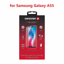 Swissten Case Friendly Samsung Galaxy A55 üvegfólia - fekete (54501849) mobiltelefon kellék
