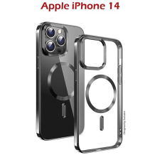 Swissten Clear Jelly MagStick Metallic iPhone 14 fekete tok tok és táska
