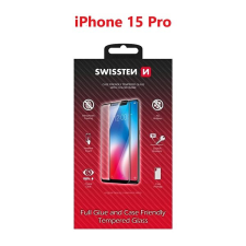 Swissten Full Glue Apple iPhone 15 Pro 3D üvegfólia - fekete mobiltelefon kellék