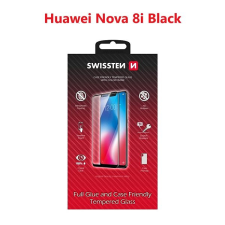 Swissten Full Glue Huawei NOVA 8i 3D üvegfólia - fekete mobiltelefon kellék