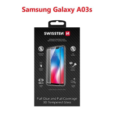 Swissten Full Glue Samsung A037 Galaxy A03s 3D üvegfólia - fekete mobiltelefon kellék