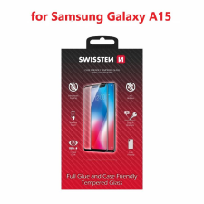 Swissten Full Glue Samsung Galaxy A15 3D üvegfólia - fekete (54501847) mobiltelefon kellék