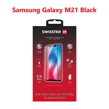 Swissten Full Glue Samsung M215 Galaxy M21 3D üvegfólia - fekete mobiltelefon kellék