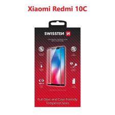 Swissten Full Glue Xiaomi Redmi 10C 3D üvegfólia - fekete mobiltelefon kellék