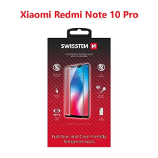 Swissten Full Glue Xiaomi Redmi Note 10 Pro 3D üvegfólia - fekete mobiltelefon kellék