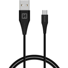 Swissten micro USB 1,5m, fekete kábel és adapter