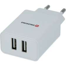 Swissten Travel Charger Hálózati USB-A töltő - Fehér (5V / 2.1A) (22034000) mobiltelefon kellék